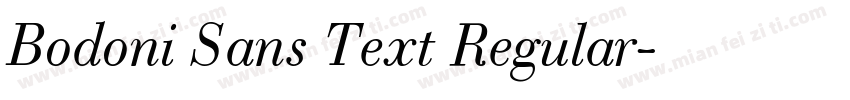 Bodoni Sans Text Regular字体转换